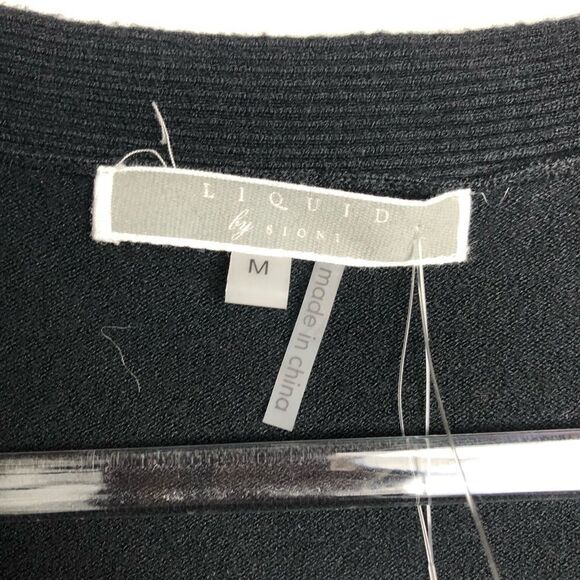 Liquid by Sioni Black Bling criss-cross sweater - Picture 3 of 5